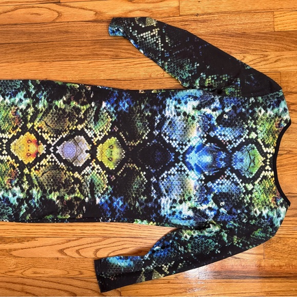 TopShop multicolor long sleeve long length dress SAM DAY SHIP - Picture 4 of 4